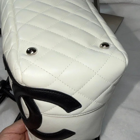 CHANEL Cambon Bowler Bag with Black Trim - Picture 13 of 14